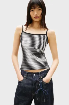 Женский топ в полоску ESSENTIAL STRAP Разноцветный S Tommy Jeans DW0DW20675