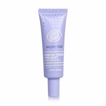 Увлажняющий и осветляющий крем для лица и кожи вокруг глаз Face Boom Superstar Face And Eye Cream для всех типов кожи, 50 мл Увлажняющий и осветляющий крем для лица и кожи вокруг глаз Face Boom Superstar Face And Eye Cream для всех типов кожи, 50 мл