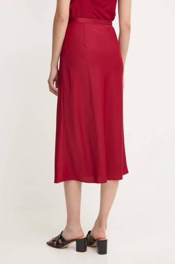 Юбка Calvin Klein цвет бордовый midi расклешённая K20K207308 Юбка Calvin Klein цвет бордовый midi расклешённая K20K207308