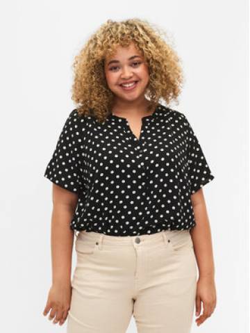 Zizzi Блузка CA02310O Чорний Regular Fit Zizzi Блузка CA02310O Чорний Regular Fit