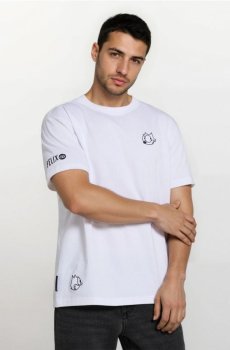 Бавовняна футболка з принтом Felix the Cat - білий