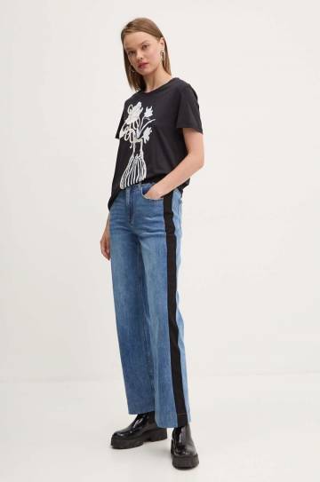 Хлопковая футболка Desigual SHADOW женская цвет чёрный 24WWTK11 Хлопковая футболка Desigual SHADOW женская цвет чёрный 24WWTK11