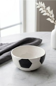 Миска з мотивом футбольного м’яча - білий