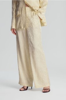 Reserved - Віскозні штани з візерунком - світло-жовтий - 162JX-10X