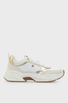Женские белые кожаные кроссовки CHUNKY RUNNER Белый 40 Tommy Hilfiger FW0FW09204