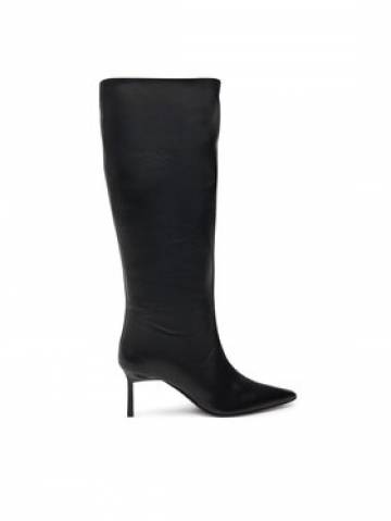 Calvin Klein Чоботи Heel Knee Boot 70 Lth HW0HW02162 Чорний Calvin Klein Чоботи Heel Knee Boot 70 Lth HW0HW02162 Чорний
