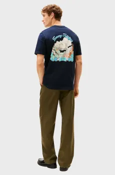 Мужская темно-синяя футболка GRAPHIC TEE Синий XL Tommy Hilfiger MW0MW41475