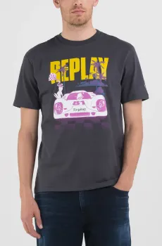 Мужская черная футболка Черный S Replay M6810 .000.22662