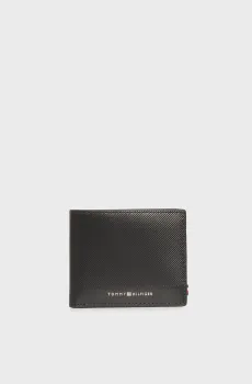 Мужской черный кожаный кошелек FOUNDATION MINI Черный ONESIZE Tommy Hilfiger AM0AM13507
