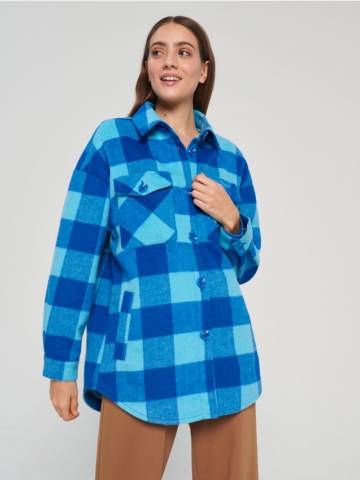 Сорочкова куртка зі змішанням вовни - light blue Сорочкова куртка зі змішанням вовни - light blue