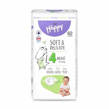 Подгузники Bella Baby Happy Maxi размер 4 (8-14 кг), 62 шт Подгузники Bella Baby Happy Maxi размер 4 (8-14 кг), 62 шт