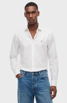 Мужская белая рубашка SOLID WITH CONTRAST Белый 39 Tommy Hilfiger MW0MW43749