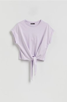 Reserved - Футболка з завязкою - лавандовий - 366HT-04X