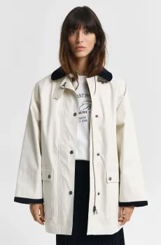 Женская белая парка CONTRAST COLLAR SALING JACKET Белый M Gant 4700375