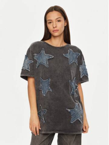 One Teaspoon Футболка Denim Star 26858 Сірий Relaxed Fit One Teaspoon Футболка Denim Star 26858 Сірий Relaxed Fit