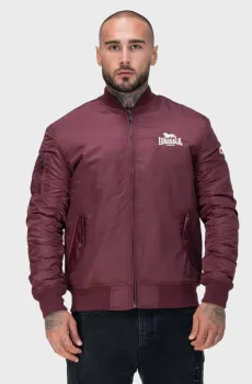 Мужской бордовый бомбер TERN HILL Бордовый XL Lonsdale 117090