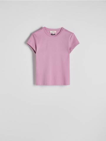 Reserved - LADIES` T-SHIRT - рожевий - 445CB-30X Reserved - LADIES` T-SHIRT - рожевий - 445CB-30X