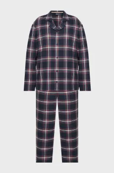 Мужская пижама в клетку (рубашка, брюки) Разноцветный M BOSS 50550756;460