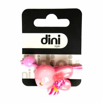 Резинка для волос Dini Kids Зайка, розовая, 1 шт (d-050) Резинка для волос Dini Kids Зайка, розовая, 1 шт (d-050)