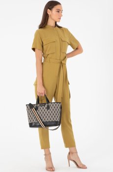 Pierre Cardin Paris Printed Structured Tote Bag