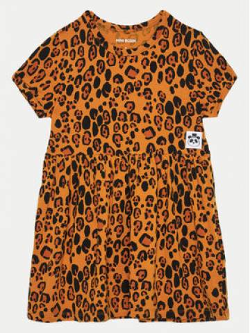 Mini Rodini Повсякденна сукня Basic Leopard 1000008213 Коричневий Regular Fit Mini Rodini Повсякденна сукня Basic Leopard 1000008213 Коричневий Regular Fit