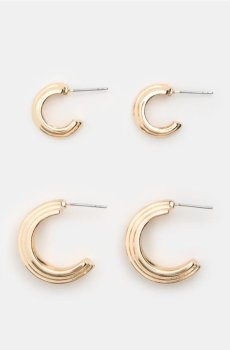 Сережки, 2 пари - золотий