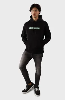 Мужское черное худи CUT OUT SHADOW LOGO HOODIE Черный S Calvin Klein K10K113090