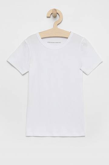 Детская футболка United Colors of Benetton цвет серый гладкая Детская футболка United Colors of Benetton цвет серый гладкая