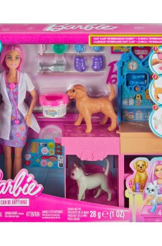 Игровой набор Barbie Ветеринарная клиника для любимцев, с аксессуарами, от 4 лет (JFX93)