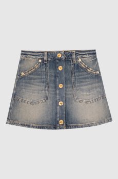 Детская джинсовая юбка с логотипом