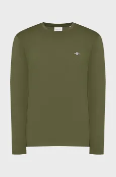 Мужской зеленый лонгслив REG SHIELD Зеленый L Gant 2004049