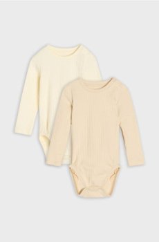 Бавовняні боді, 2 шт. - кремовий