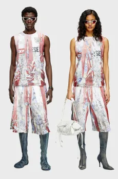 Майка T-PER-STRIPE (унисекс) Разноцветный L Diesel A18700 0SKBT