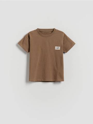 Reserved - Бавовняна футболка - коричневий - 288GS-88X