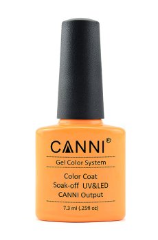 Гель-лак для ногтей Canni Gel Color System Color Coat Soak-off UV&LED 250 Люминисцентный оранжевый, 7.3 мл