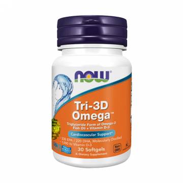 Комплекс с oмeга NOW Foods Tri-3D Оmega, 30 капсул Комплекс с oмeга NOW Foods Tri-3D Оmega, 30 капсул