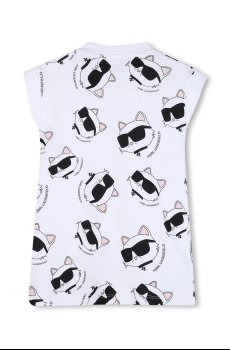 Хлопковое детское платье Karl Lagerfeld
