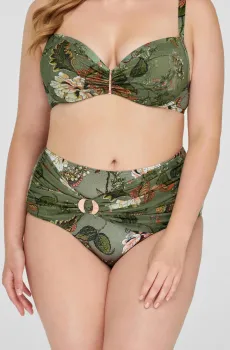 Женские оливковые трусики от купальника с узором Оливковый 44 MARC&ANDRE L2107-ZP-HWF