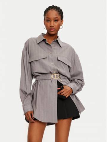 TWINSET Сорочка 242TP2282 Сірий Oversize TWINSET Сорочка 242TP2282 Сірий Oversize