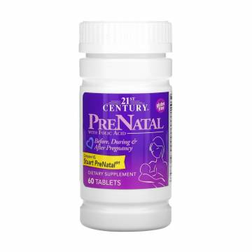 Витамины для беременных 21st Century PreNatal With Folic Acid, 60 таблеток Витамины для беременных 21st Century PreNatal With Folic Acid, 60 таблеток