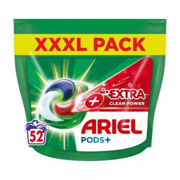Капсулы для стирки Ariel Pods+ Extra Clean Power Сила экстраочищения, 52 стирки, 52 шт Капсулы для стирки Ariel Pods+ Extra Clean Power Сила экстраочищения, 52 стирки, 52 шт
