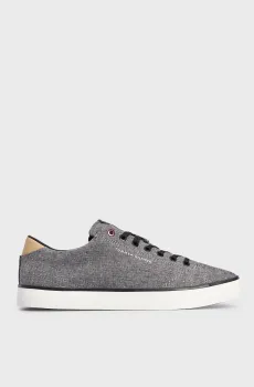Мужские серые кеды TH HI VULC LOW CHAMBRAY Серый 42 Tommy Hilfiger FM0FM04945