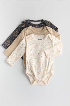 Reserved - Бавовняні боді, 3 шт. - кремовий - 7256I-01X
