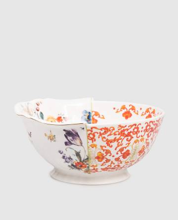 Белый фарфоровый салатник Ersilia в принт