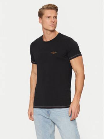 Aeronautica Militare Футболка AM1UTI003 Чорний Regular Fit Aeronautica Militare Футболка AM1UTI003 Чорний Regular Fit