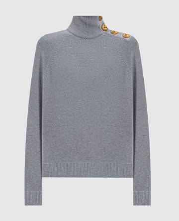 Серый свитер из кашемира и шерсти Серый свитер из кашемира и шерсти