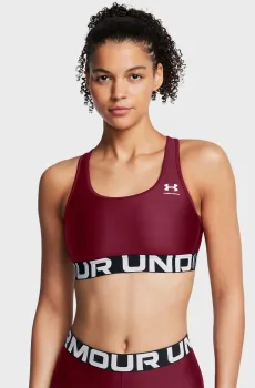 Женский бордовый топ UA HG Authentics Mid Branded Бордовый S Under Armour 1383544-625