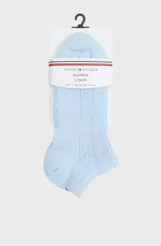 Женские голубые носки (2 пары) SNEAKER SUMMER PELERI Голубой 35-38 Tommy Hilfiger 701238777