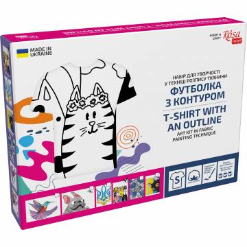 Набір для творчості Rosa Talent Футболка-розмальовка Котики (N0003806) Набір для творчості Rosa Talent Футболка-розмальовка Котики (N0003806)