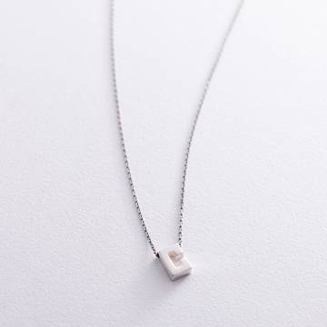 Серебряное колье с буквой "С" 18985с Серебряное колье с буквой "С" 18985с